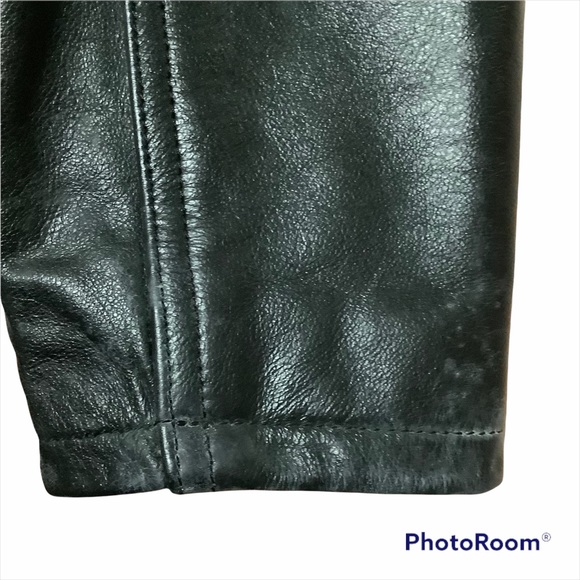 Harley Davidson Women’s Medium Moto Biker Leather Jacket w/ HD Pin - Picture 13 of 15